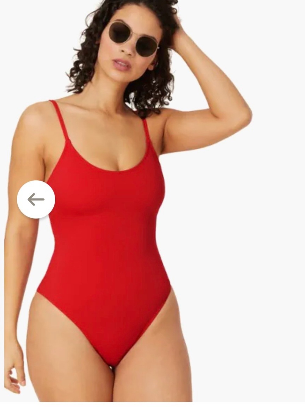Andie Red Scoop-Neck One-Piece Swimsuit